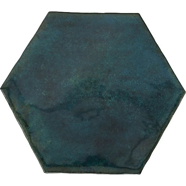 Wandfliese Antik Hexagon Steingut Navi Glasiert Glänzend 15 cm x 17,5 cm günstig online kaufen