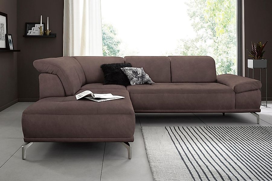 Home affaire Ecksofa "Caluna" Inkl.Sitztiefenverstellung, wahlweise mit Kop günstig online kaufen