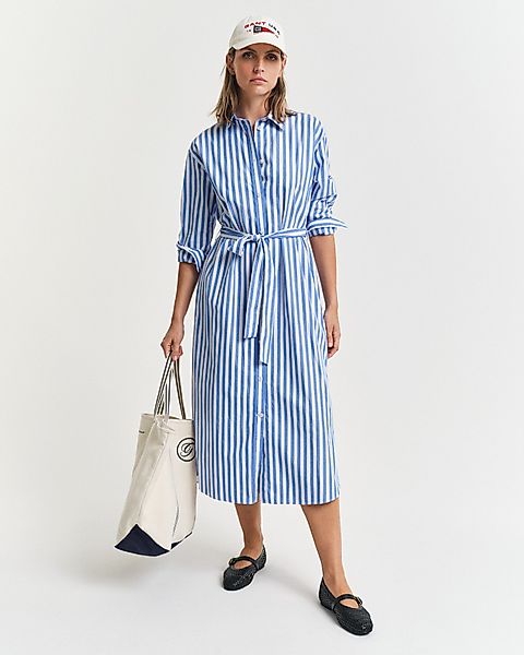 Gant Hemdblusenkleid REL STRIPED POPLIN SHIRT günstig online kaufen