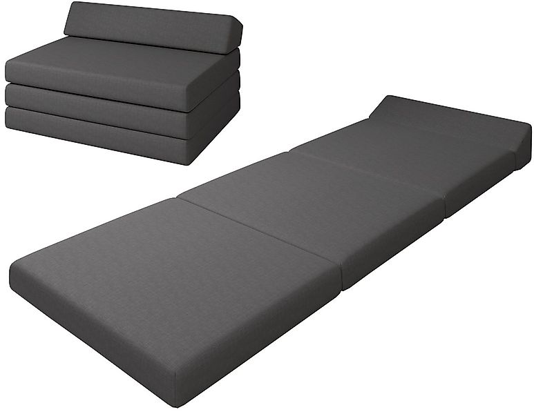 Klappmatratze Premium Klappmatratze mit Kopfteil, sunnypillow, . günstig online kaufen