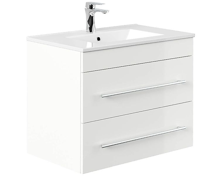 Posseik Waschtisch-Set Badmöbel Waschtisch KlassikX 75cm, inkl. Waschbecken günstig online kaufen