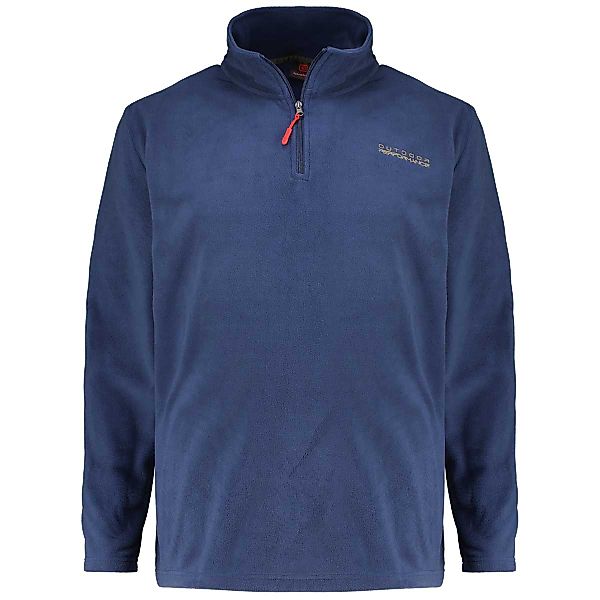 ADAMO Fleecepullover mit Troyerkragen Farbe dunkelblau Größe: 5XL günstig online kaufen