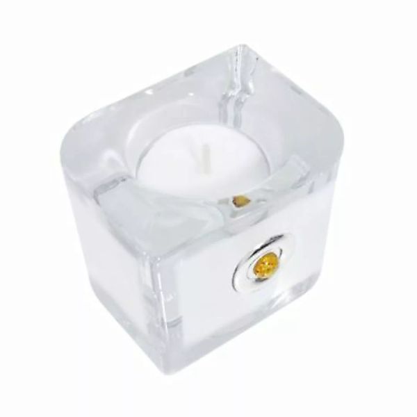 OSTSEE-SCHMUCK Kerzenständer-Windlichthalter - Viola - Glas - Bernstein Tee günstig online kaufen