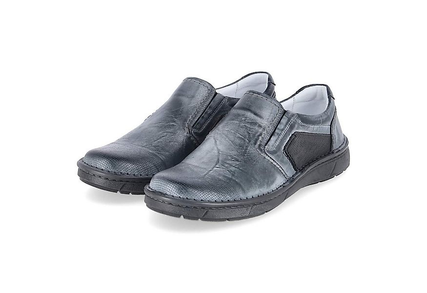 KRISBUT Krisbut 5708A-5 Herren Glattleder blau Slipper günstig online kaufen