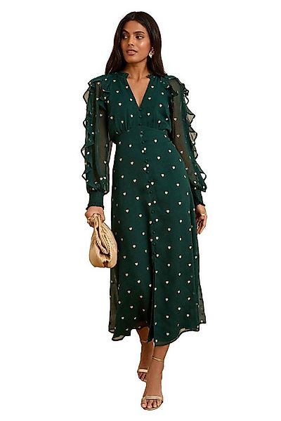 Love & Roses Midikleid Love & Roses Besticktes Midikleid mit Rüschen (1-tlg günstig online kaufen