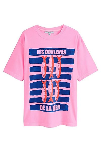 Next T-Shirt Oversized Fit T-Shirt mit Grafikprint, Sardines (1-tlg) günstig online kaufen