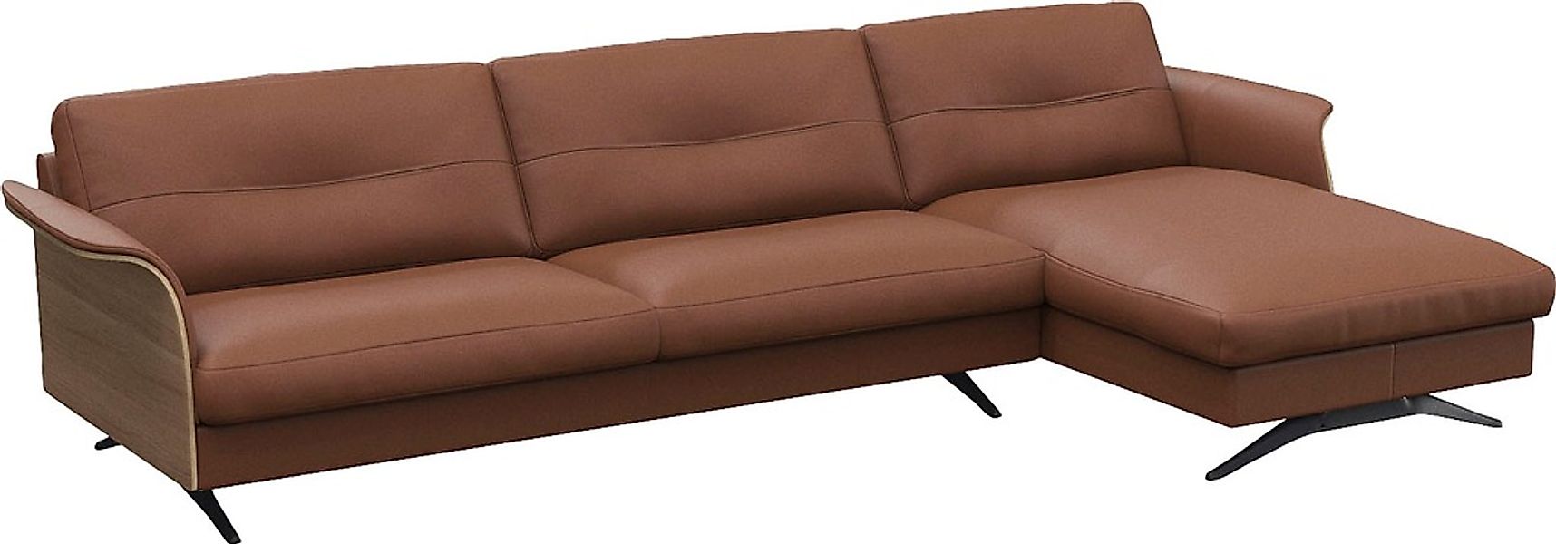 FLEXLUX Ecksofa "Glow, super bequem durch hochwertigem Sitzaufbau mit Feder günstig online kaufen