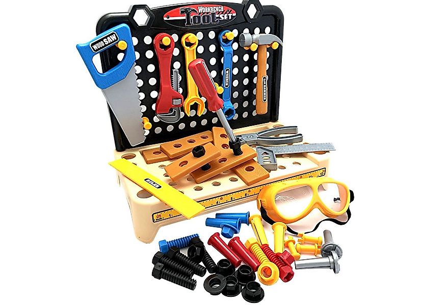 TikTakToo Spielwerkbank große Tischwerkbank mit viel Zubehör, 56-teilig, (5 günstig online kaufen