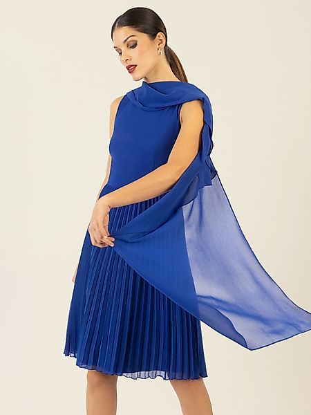 Apart Cocktailkleid mit Plisseerock und angearbeitetem günstig online kaufen