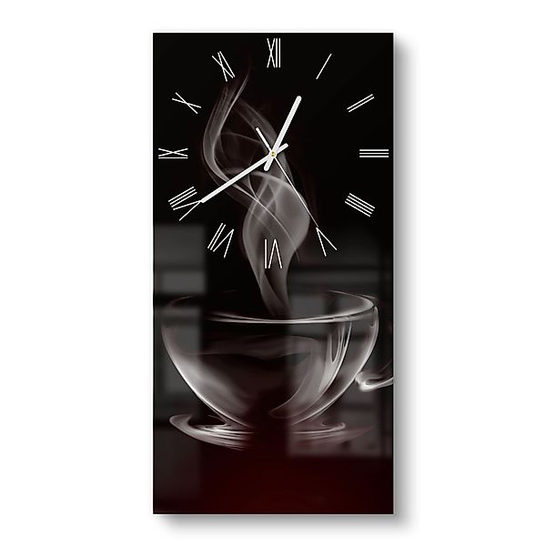 DEQORI Wanduhr 'Tasse aus Kaffeedampf' (Glas günstig online kaufen