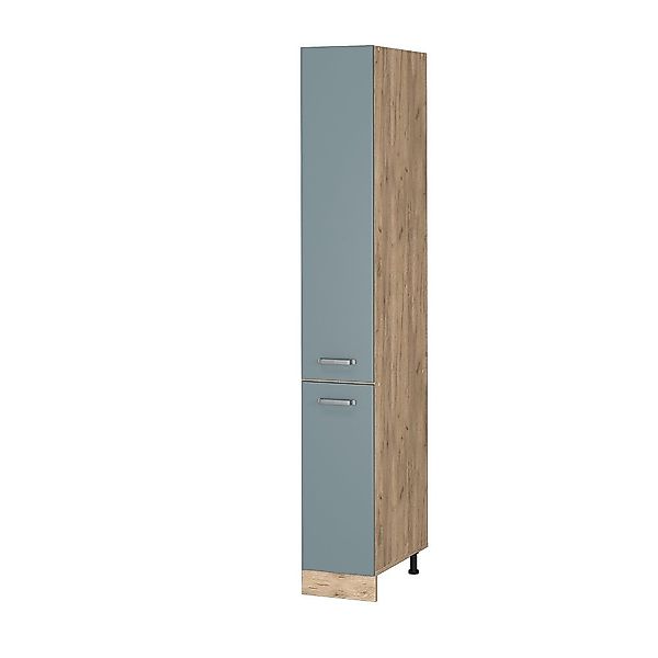 Vicco Hochschrank R-Line, Blau-Grau/Goldkraft Eiche, 30 günstig online kaufen