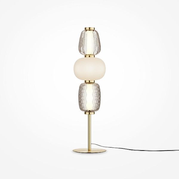 LED Tischleuchte Pattern in Gold und Transparent 28W 3800lm günstig online kaufen