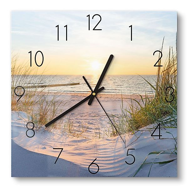 DEQORI Wanduhr 'Abendsonne an der Ostsee' günstig online kaufen