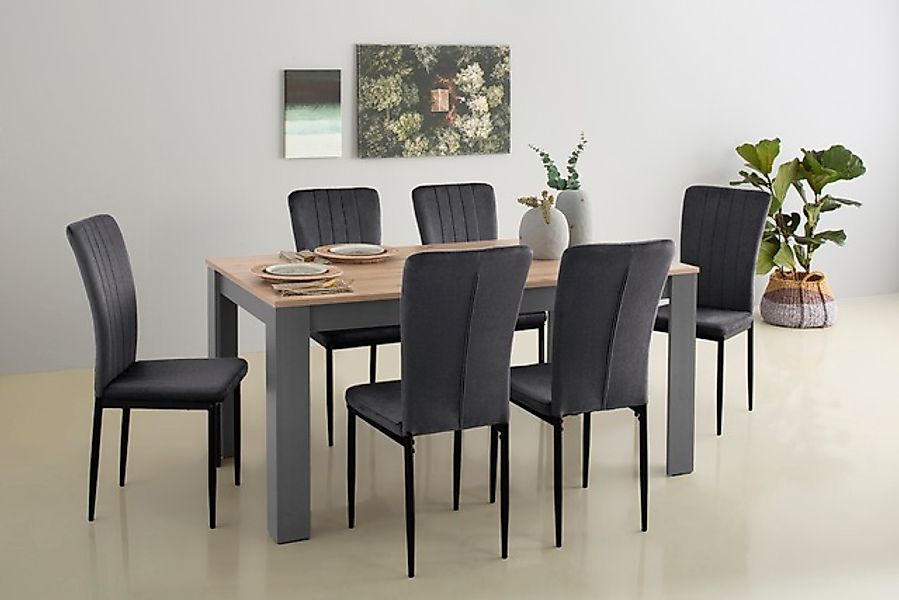 Home affaire Essgruppe »Bergamo Tisch Stühle Speisezimmer Bestseller« Set, günstig online kaufen