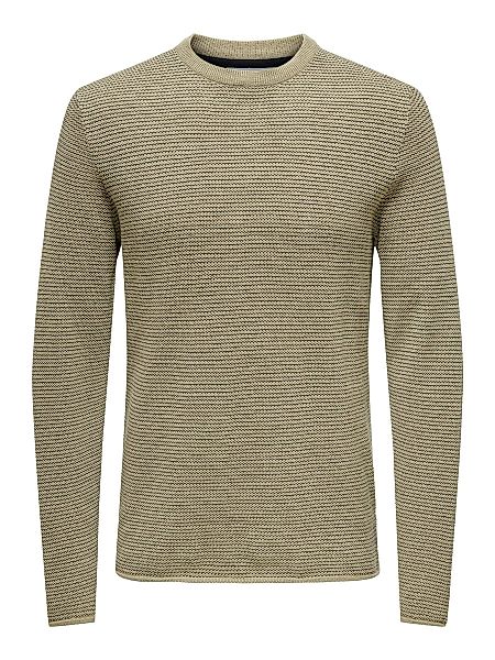 ONLY & SONS Strickpullover Rundhals Langarm günstig online kaufen