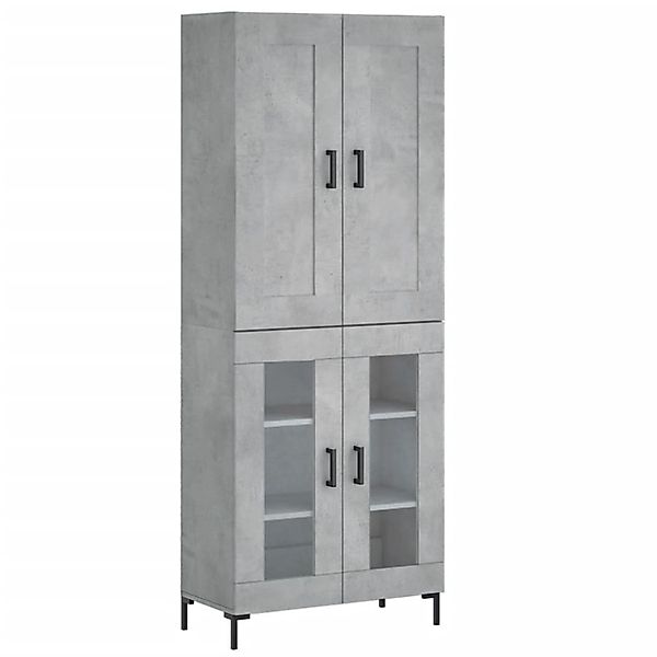 vidaXL Highboard Betongrau 69,5x34x180 cm Holzwerkstoff 3199621 günstig online kaufen