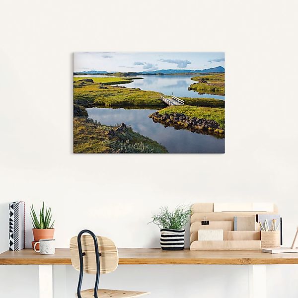 Artland Leinwandbild »Myvatn«, Seebilder, (1 St.), auf Keilrahmen gespannt günstig online kaufen