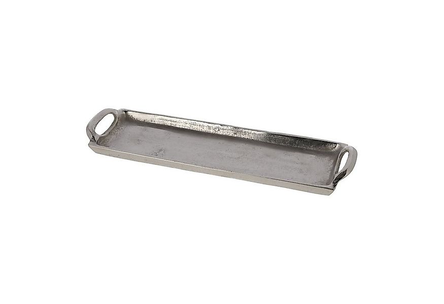Meinposten Dekoschale Dekoteller Metallteller Tablett silber 30x12 cm massi günstig online kaufen