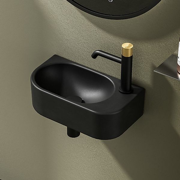 EMKE Aufsatzwaschbecken Hängewaschbecken, Waschschale aus Keramik günstig online kaufen