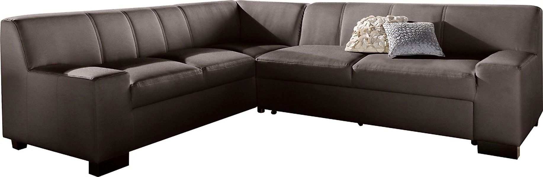 DOMO collection Ecksofa »Norma Top, elegant und modern, flache Armlehnen, L günstig online kaufen