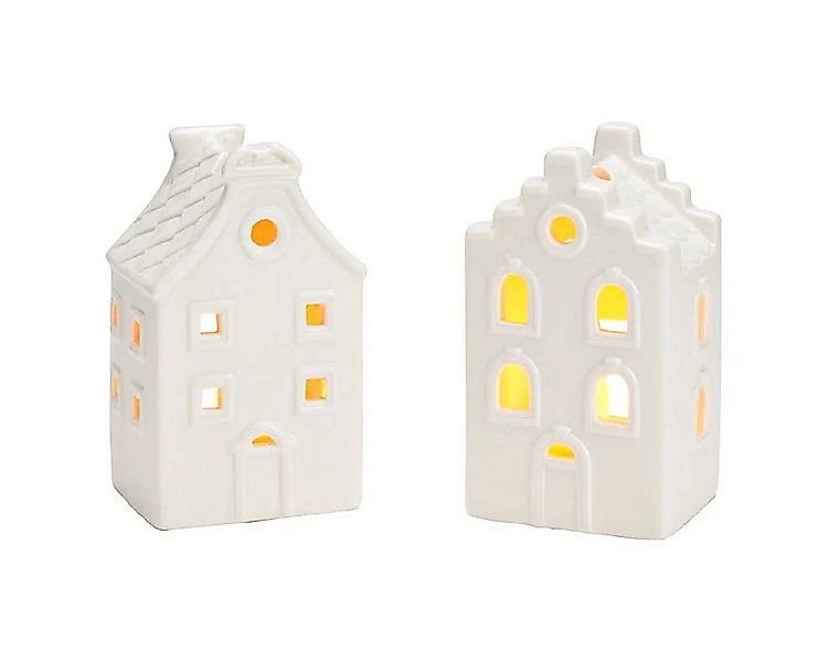 Wurm Teelichthalter 2er Set Lichthaus weiß aus Porzellan verschiedene Größe günstig online kaufen