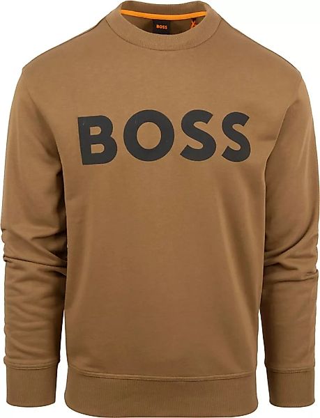 BOSS Sweater mit Logodruck Braun - Größe XXL günstig online kaufen