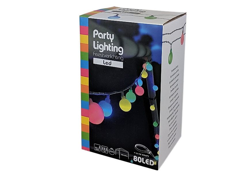 Kamelio Lichterkette Party Deko LED Lichterkette bunt Beleuchtung 20m,80LED günstig online kaufen