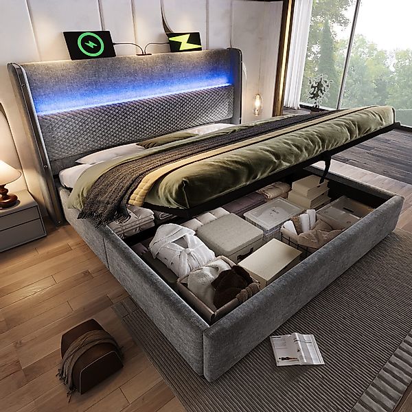 TavilaEcon Boxspringbett Modernes hydraulisches Bett mit günstig online kaufen