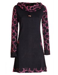 Vishes Jerseykleid Langarm Kleid Schal-Kleid Winterkleider günstig online kaufen