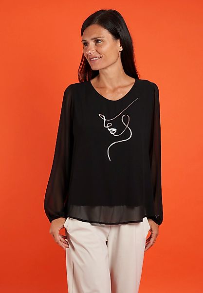 Seidel Moden Langarmbluse im modischen Lagenlook, MADE IN GERMANY günstig online kaufen