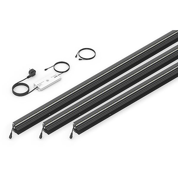 LyghtUp LED-Zaunbeleuchtung Set 3 x LED-Leiste 173,3 cm Netzteil Anthrazit günstig online kaufen