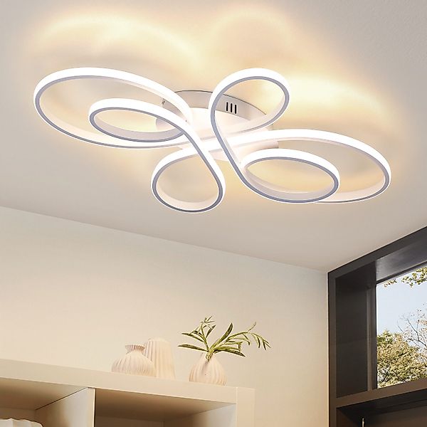 Nettlife LED Deckenleuchte Schwarz Dimmbar Wohnzimmer günstig online kaufen