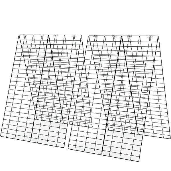 Costway 8-Tlg Gurken Rankgitter Metallspalier Gitterspalier Grün günstig online kaufen