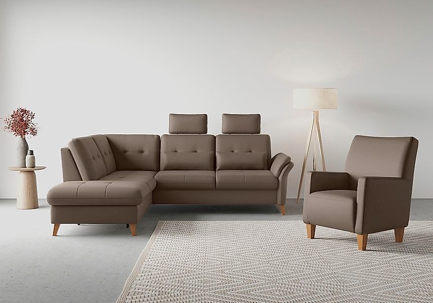 sit&more Ecksofa "Göteborg", inkl. Sitztiefenverstellung, wahlweise mit Bet günstig online kaufen