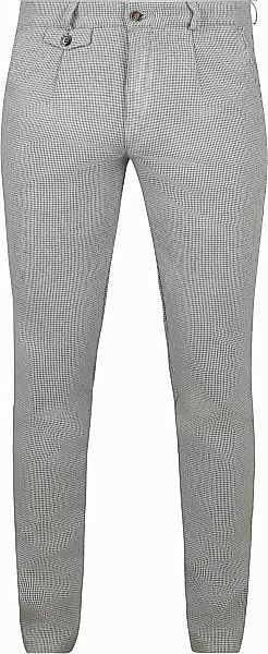 Suitable Chino Pico Pleat Flanel Druck Grau - Größe 52 günstig online kaufen