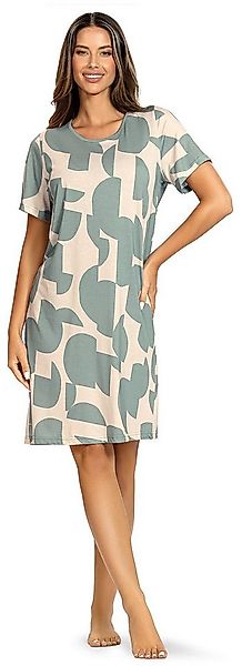 Ascafa Nachthemd Damen Schlafshirt mit kurzem Arm (1-tlg) Modisches Design günstig online kaufen