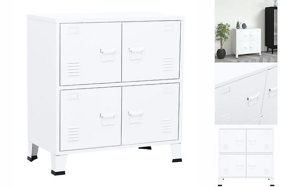 vidaXL Aktenschrank Aktenschrank Weiß 75x40x80 cm Stahl günstig online kaufen