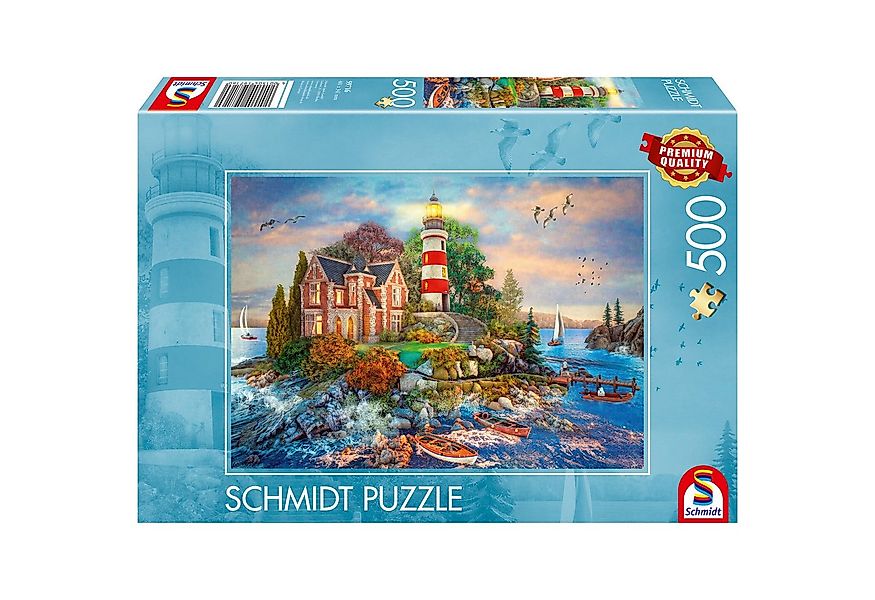 Schmidt Spiele Puzzle Schmidt Spiele Leuchtturm am Felsen, Puzzle, (500, 50 günstig online kaufen