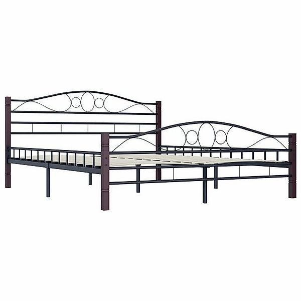vidaXL Bettgestell Bettgestell Schwarz Metall 180x200 cm Bett Bettrahmen Be günstig online kaufen