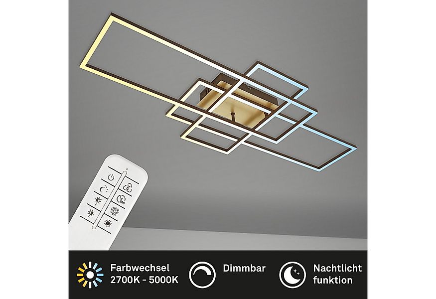 Briloner Leuchten Deckenleuchte LED Deckenlampe CCT stufenlos dimmbar Fernb günstig online kaufen