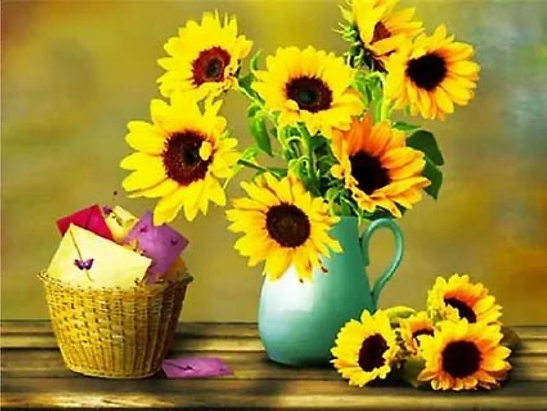 LA CUTE Malen nach Zahlen 5d Diamond Painting Sonnennblume Malen nach Zahle günstig online kaufen