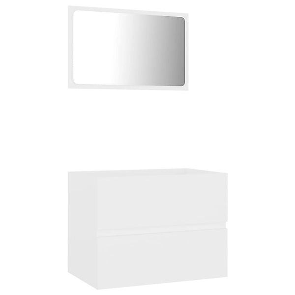 vidaXL 2-tlg. Badmöbel-Set Weiß Holzwerkstoff Modell 10 günstig online kaufen