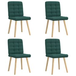vidaXL Esszimmerstuhl Esszimmerstühle 4 Stk. Dunkelgrün günstig online kaufen