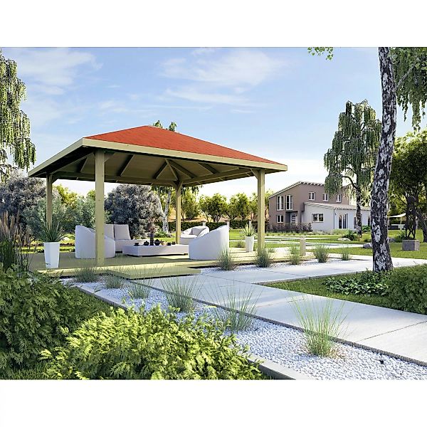 Weka Pavillon Gartenoase 651 A Gr. 2 Sparset 480 cm x 480 cm günstig online kaufen