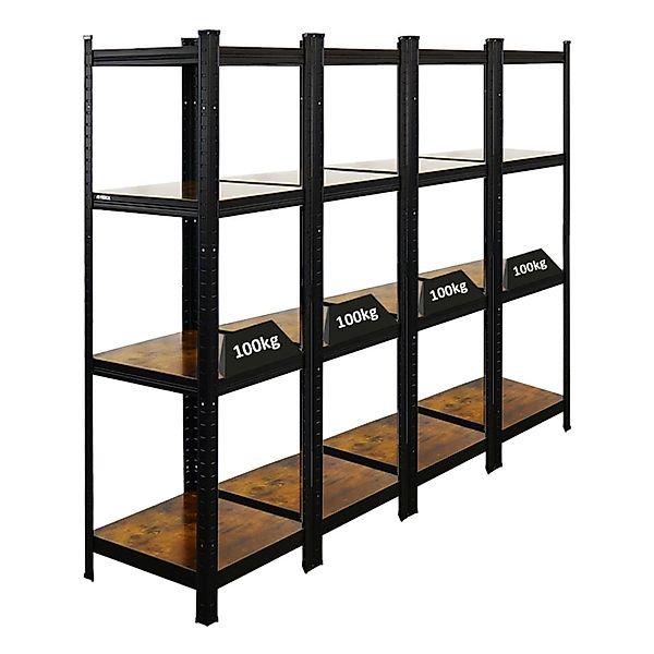 PROREGAL 4er Vintage Series Schwerlastregal Ragnar Set HxBxT 150x45x45cm Fa günstig online kaufen