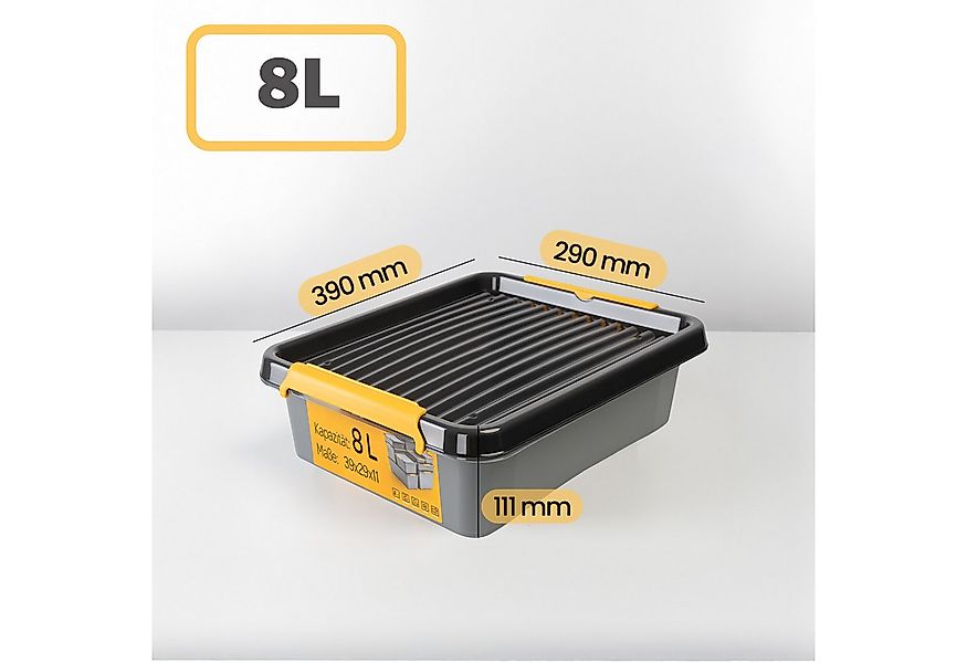 KONZEPT Aufbewahrungsbox mit Deckel, Stapelbox aus hochwertigem Kunststoff günstig online kaufen