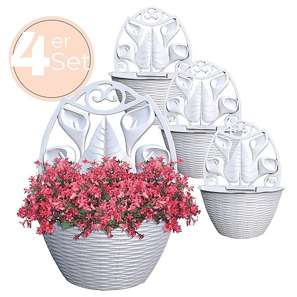 GarPet Blumentopf 4x Blumentopf Wand Blumen günstig online kaufen