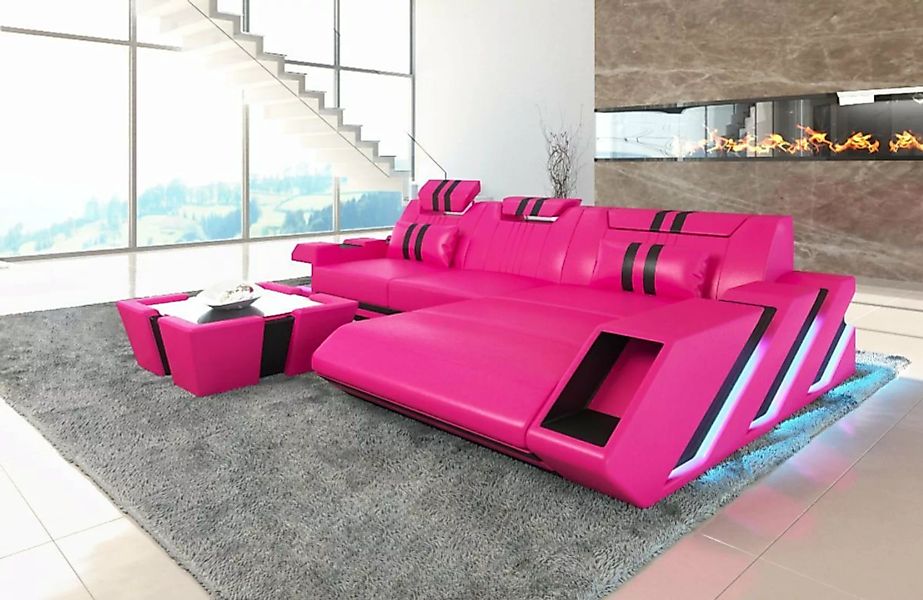 Sofa Dreams Ecksofa Ledersofa Apollonia L Form Leder Sofa Ledercouch, Couch günstig online kaufen
