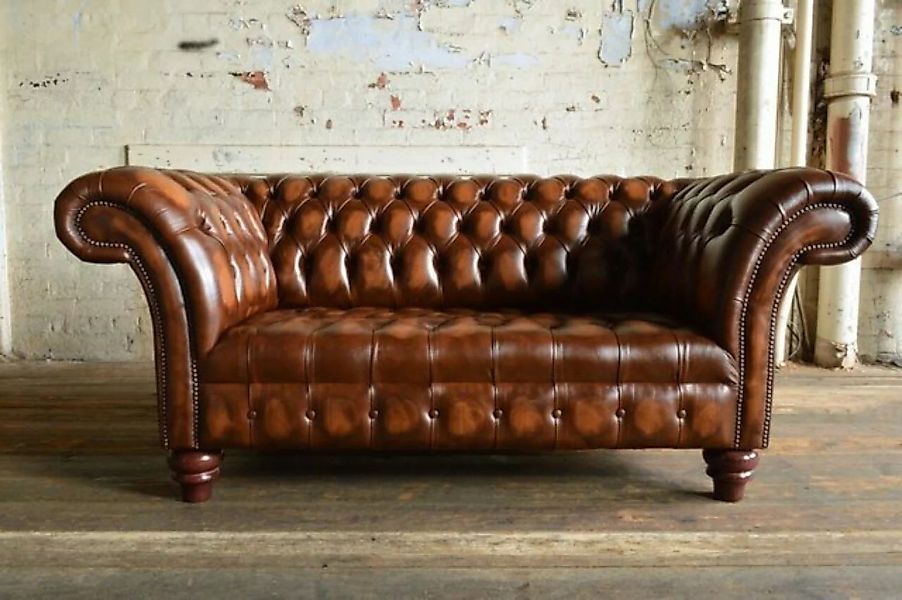 JVmoebel 2-Sitzer Sofa Design 2 Sitzer Couch Ledersofa Polster 100% Leder S günstig online kaufen