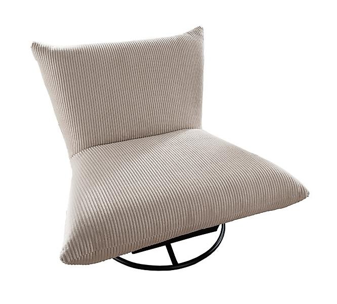 Drehsessel CREMONA Cord Beige günstig online kaufen